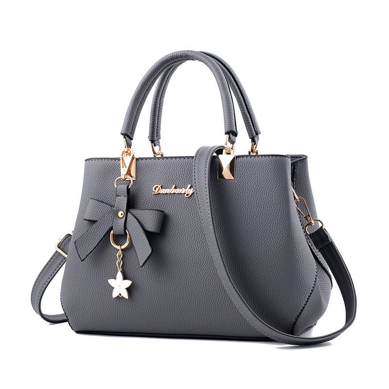 Thumbnail: New Korean version trendy autumn and winter bow women's bag portable shoulder ba