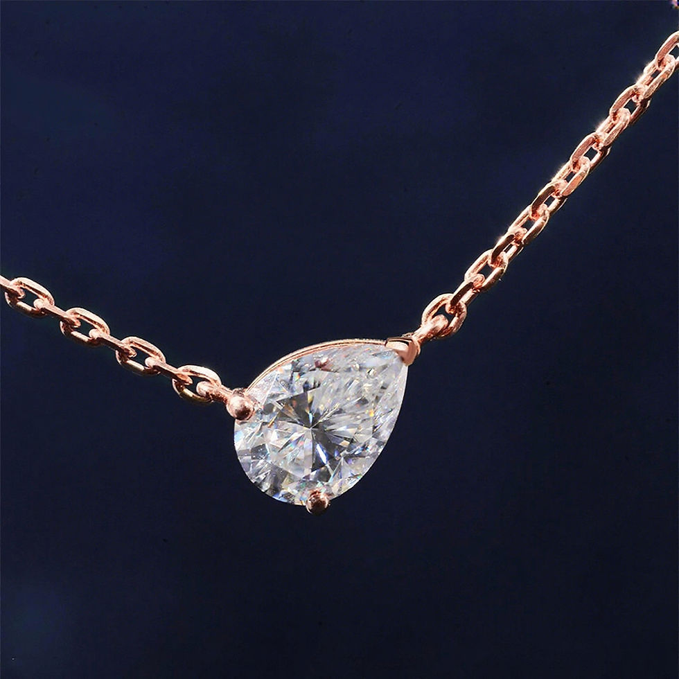 Thumbnail: BXINY 1-3CT Pear Cut Moissanite Pendant Necklace S925 Silver East West Solitaire