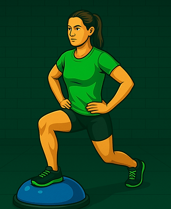 Lunge con Pie sobre Bosu