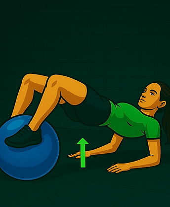 Puente de Glúteos con Pies en Fitball