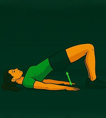 Persona haciendo el ejercicio Puente de Glúteos