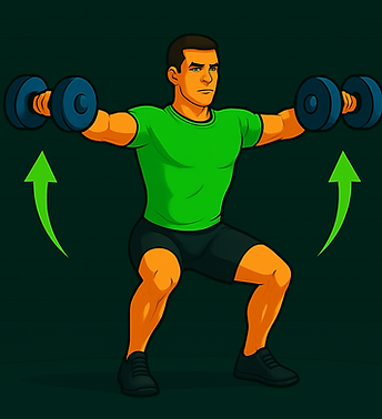 Elevaciones Laterales con Mancuernas