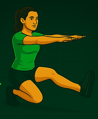 Ejercicio de sentadilla pistol de calistenia para fortalecer tren inferior