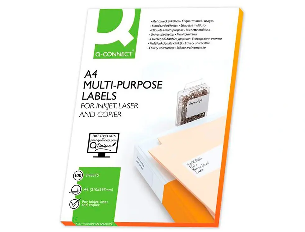 Miniatura: Etiqueta Adhesiva 210 x 297mm KF10664 Fotocopiadora Laser InkJet Caja 100