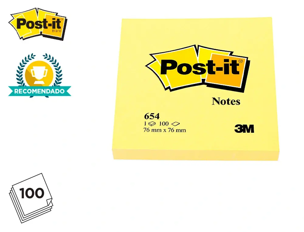 Notas Adhesivas Post-It 76 x 76mm 100H