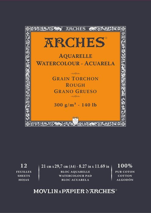 Bloc Arches Acuarela Grueso A4 300g 12H Blanco