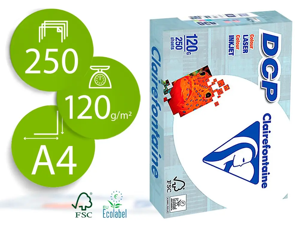 Papel Fotocopiadora Clairefontaine A4 120g 250H