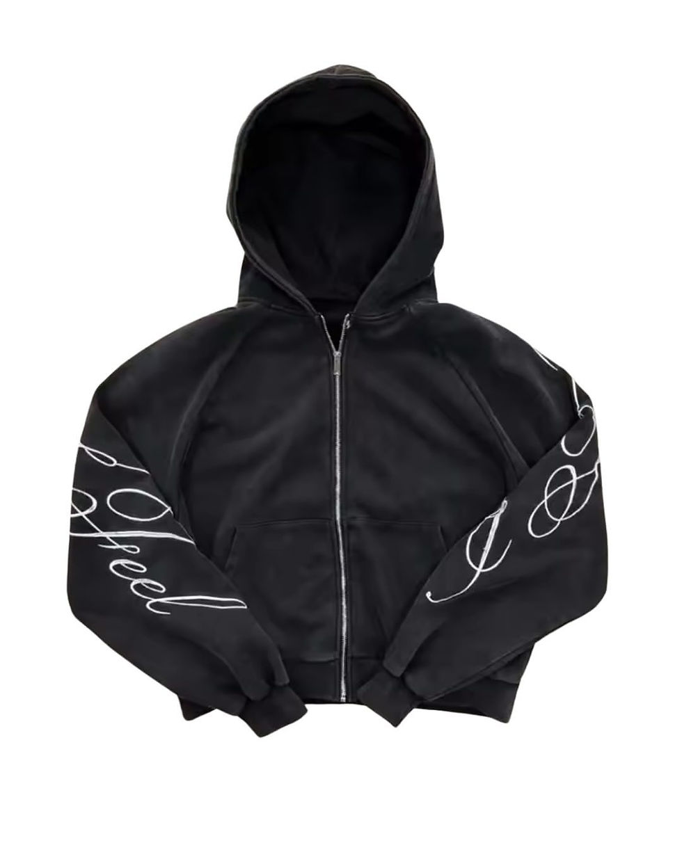 Thumbnail: Women Letter Print Hooded Sweatshirt