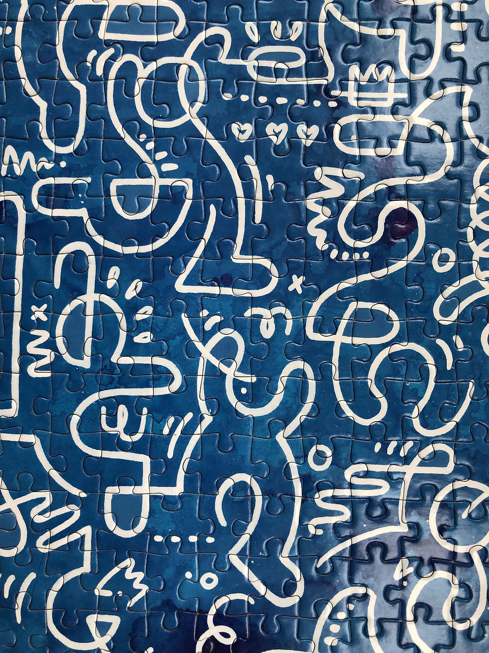 Miniature : Jibé - White on Blue