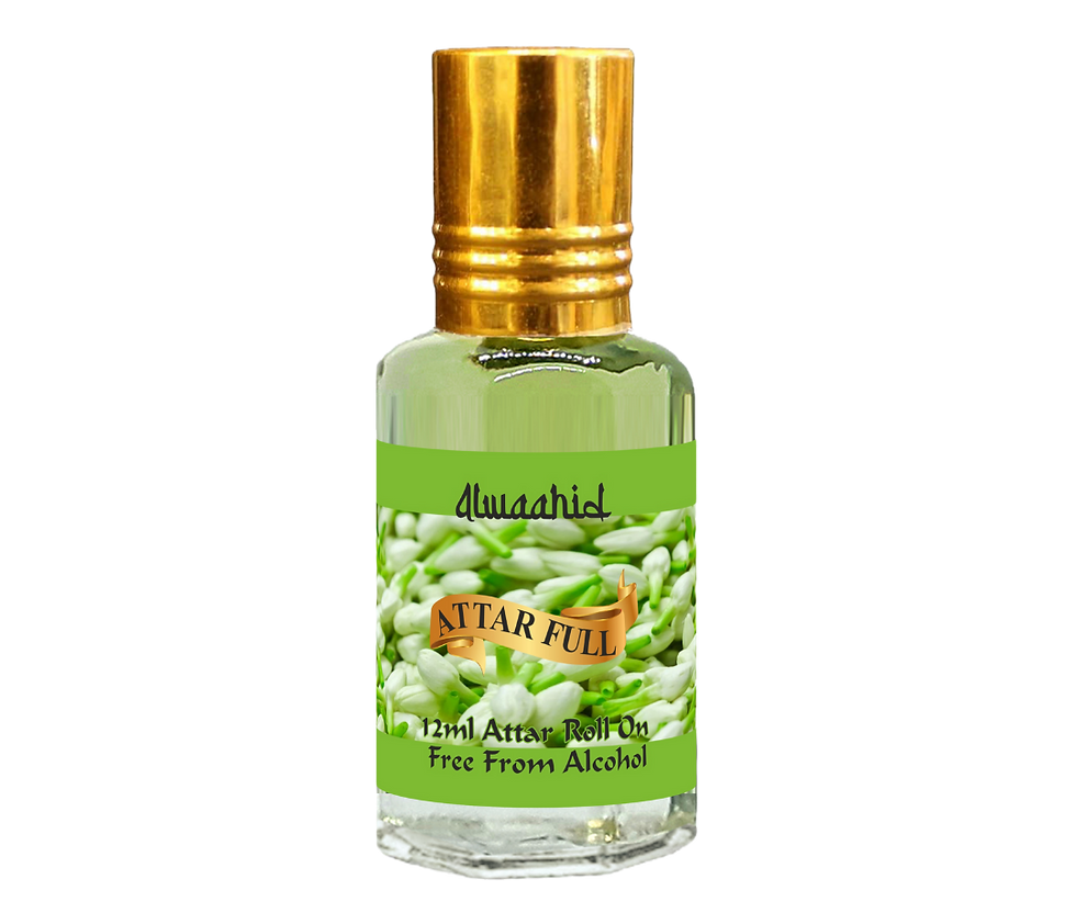 Attar Full 12ml roll-on attar with jasmine, rose, and musk for a bold and luxurious floral scent.