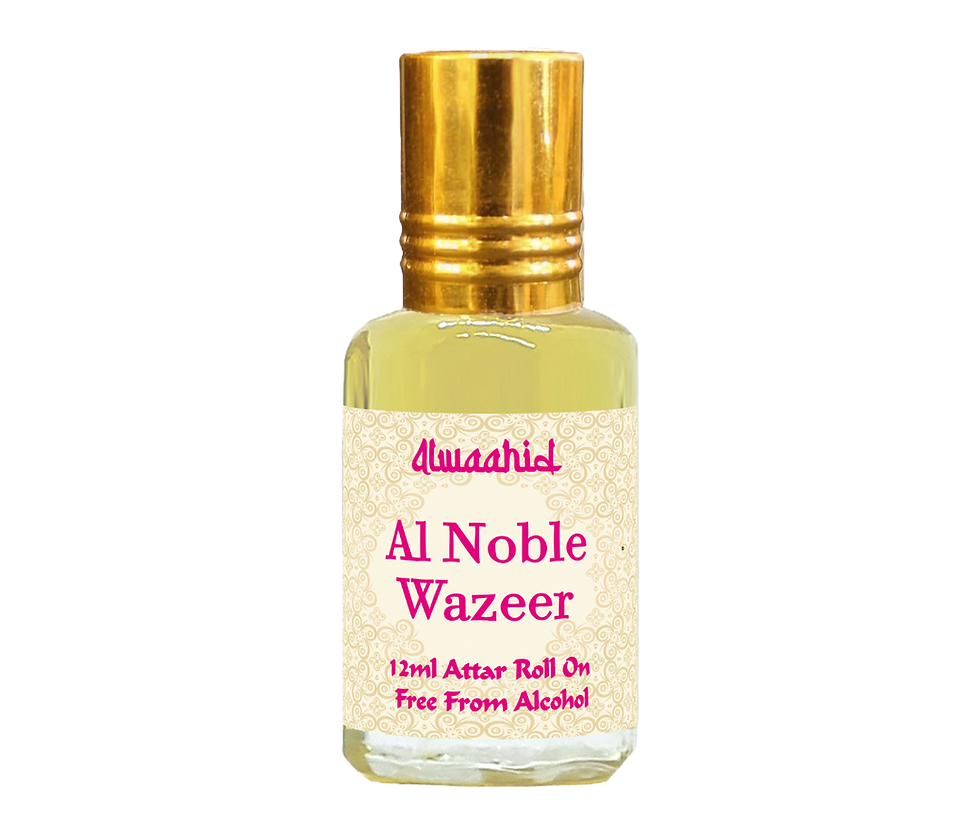 Al Noble Wazeer by AlWaahid 12ml attar with rich exotic notes, inspired by Middle Eastern perfumery.