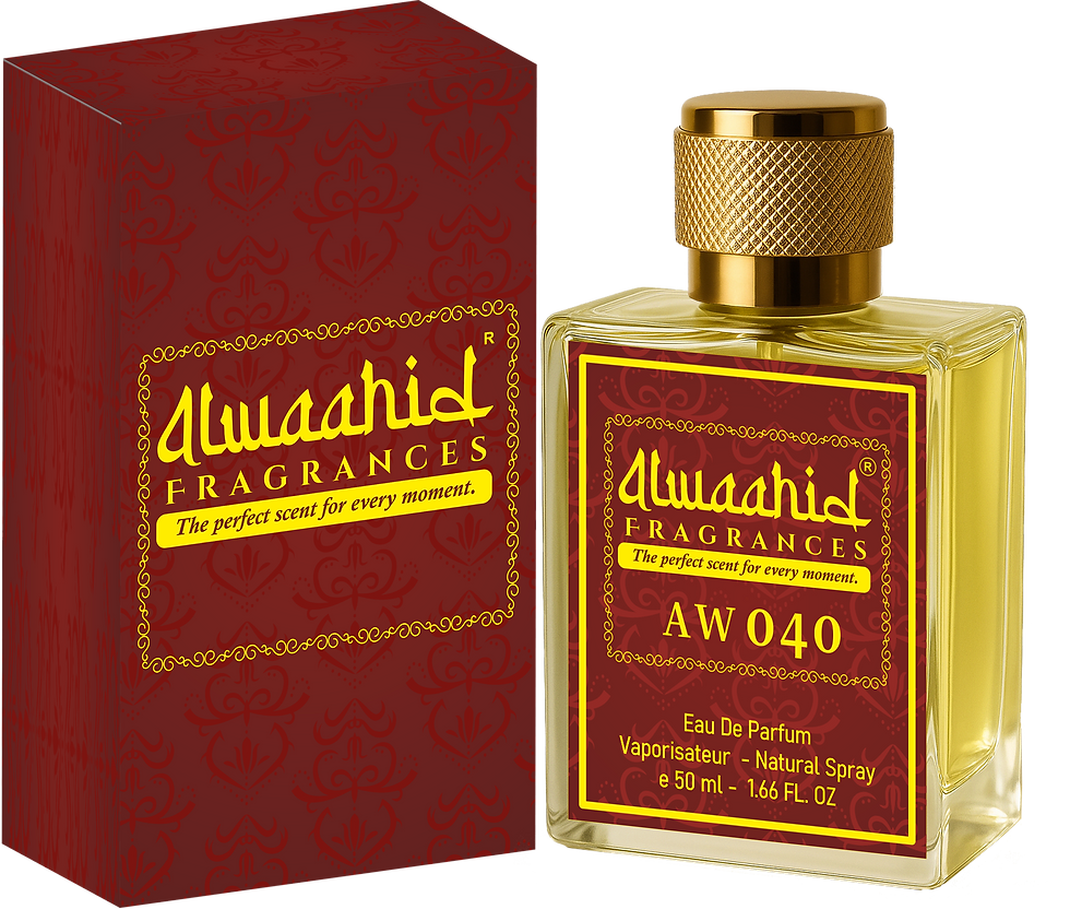 Alwaahid AW 040 50ml perfume bottle and red box, inspired by Tuscan Leather.