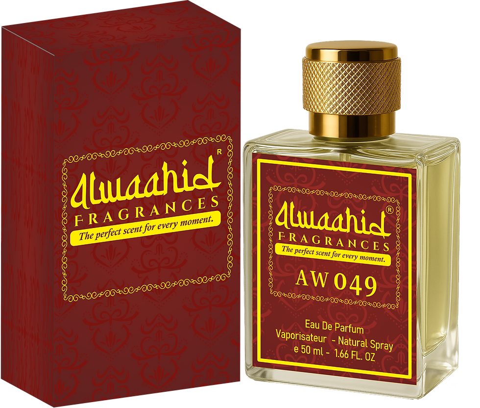 Alwaahid AW 049 50ml perfume bottle and red box, inspired by Eternity.