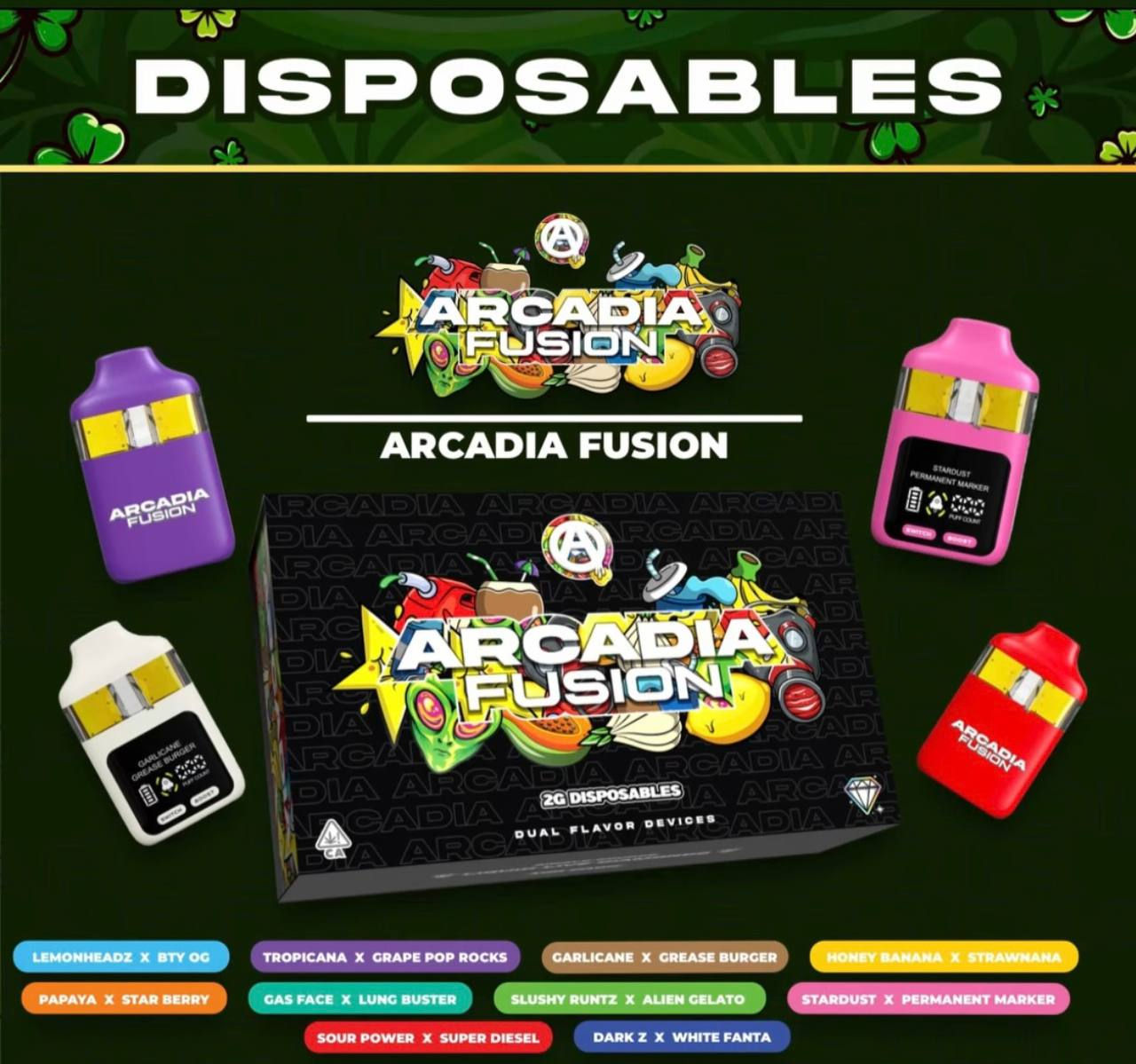 ARCADIA FUSION - LIVE DIAMONDS - 2G AIO - GARLICANE X GREASE BURGER