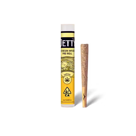 JETTY - 1G LIVE RESIN PREROLL - STRAWNANA MAC x SHERBET HAZE - SATIVA