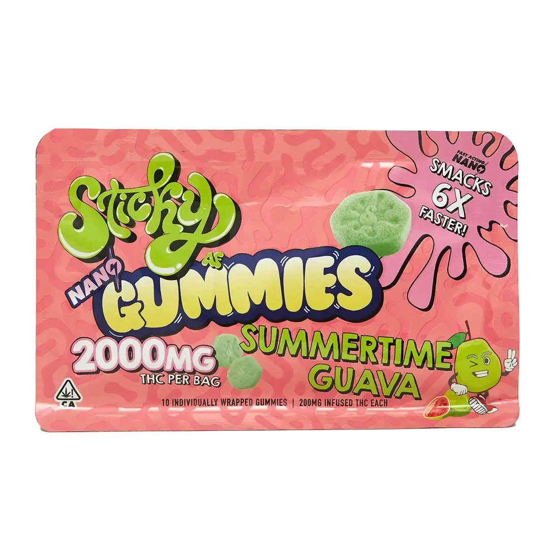 STICKY NANO - 2000MG GUMMIES - SUMMERTIME GUAVA - SATIVA