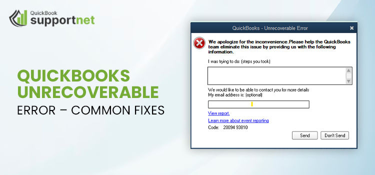 QuickBooks Unrecoverable Error Fix: Complete Guide to Repair & Restore