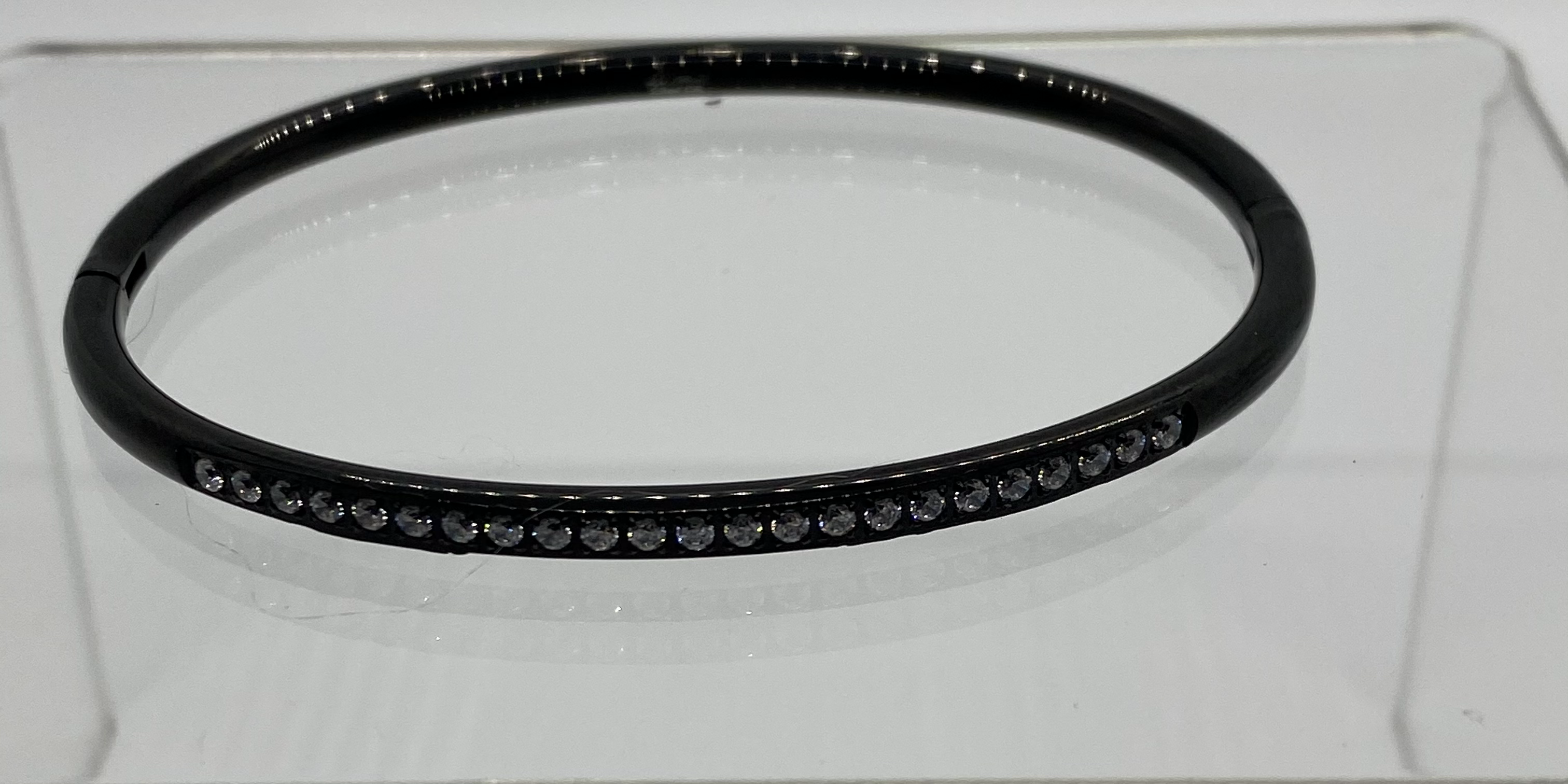 Black Steel Cuff Bracelet