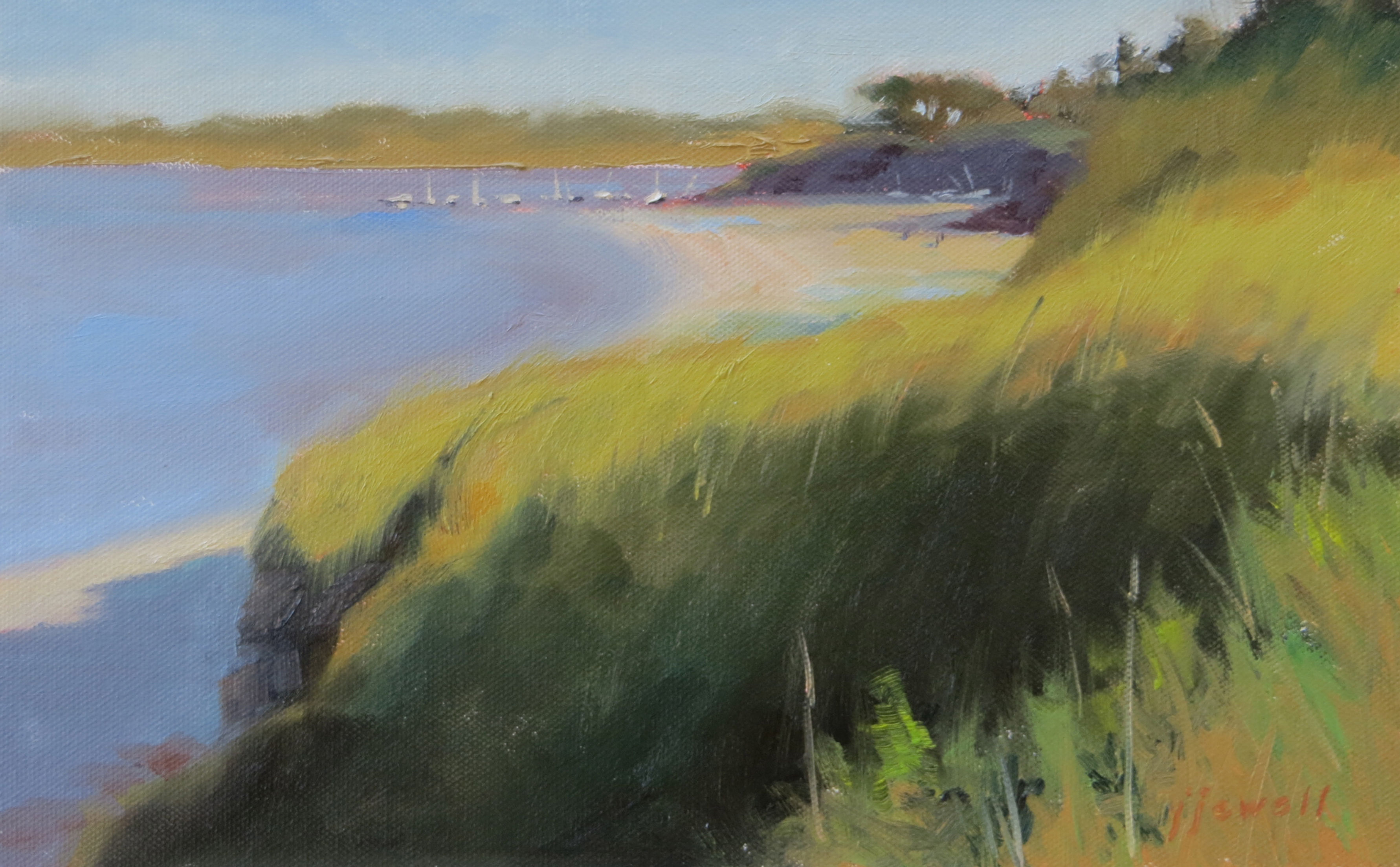 Sunset at Saint Jacut - Original Oil Painting