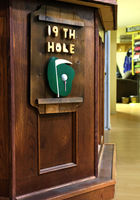 19th Hole Bar Sign at Rocky Lane Fairways and Recreation Alberta Golf Simulator in Athabasca