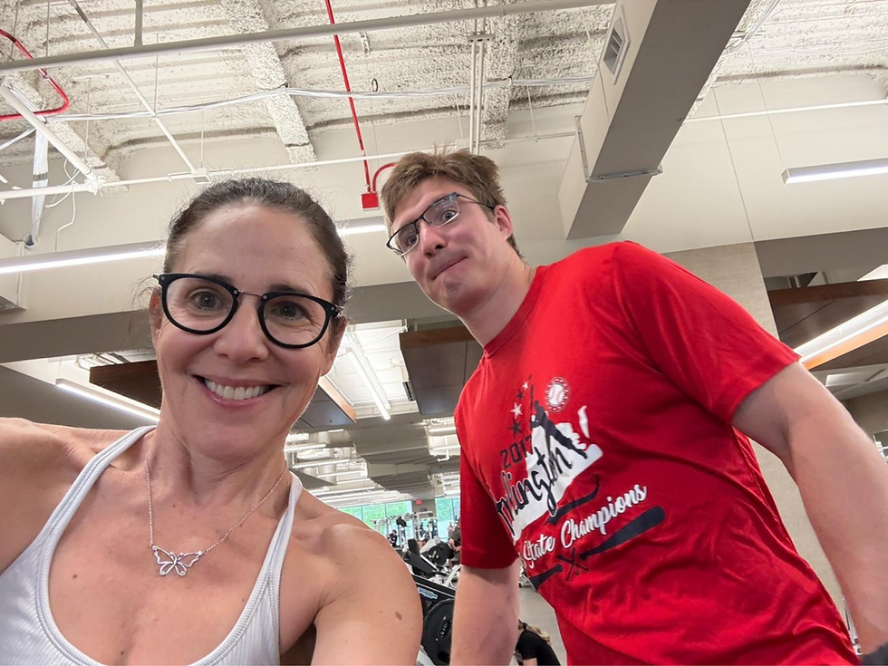 Lori Zukin in the gym.