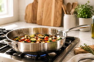 Stainless steel pan