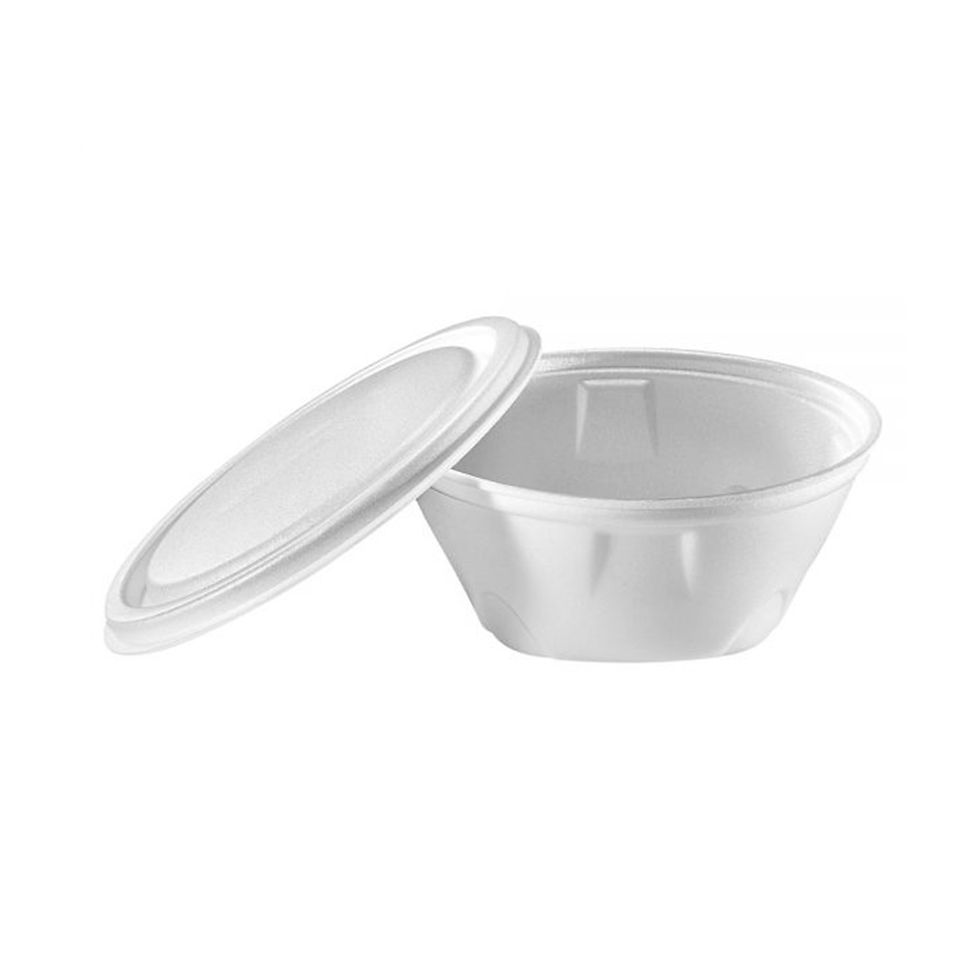 Embalagem de Isopor Redonda 1100mL Sem Tampa com 100 unidades Bom Apetite