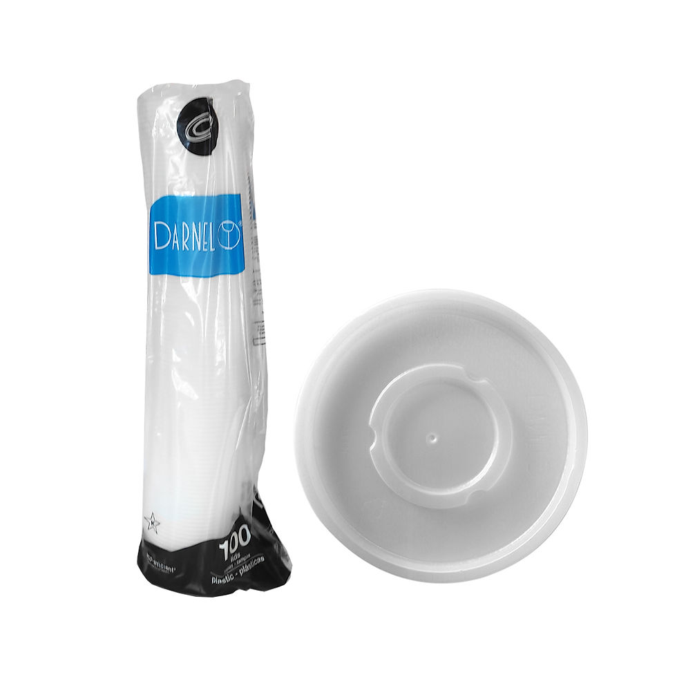 Tampla Plástica para Pote 177mL e Copo 355mL com 100 unidades Darnel