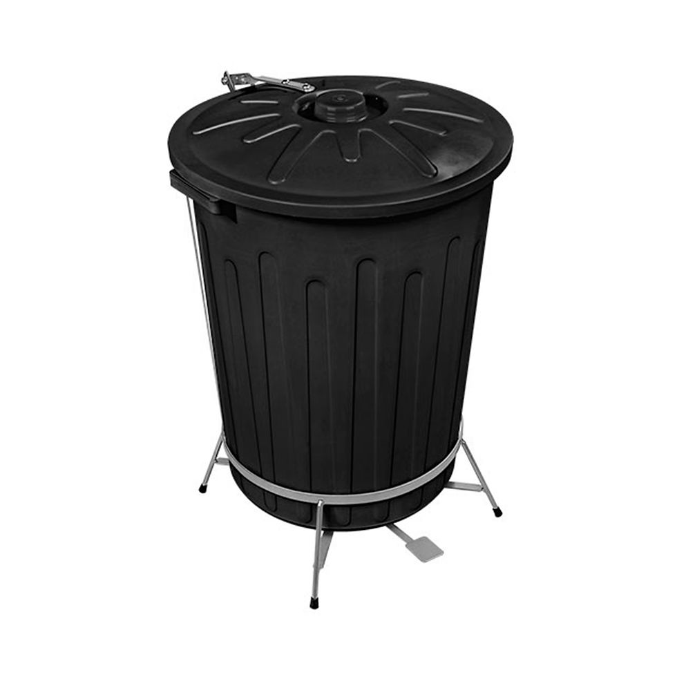 Lixeira Redonda Preta com Pedal 65 Litros Arqplast