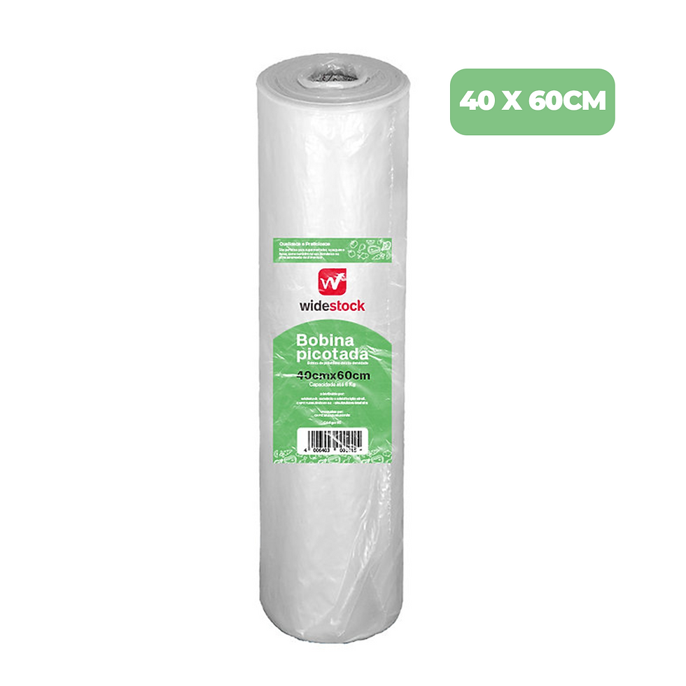 Bobina Plástica Picotada 40x60cm Wide Stock