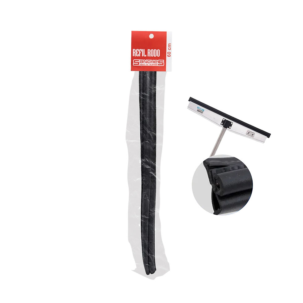 Refil de Borracha para Rodo de Alumínio 60cm Preto Sanches