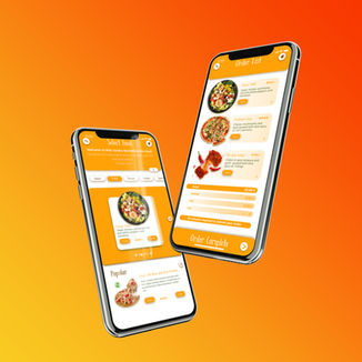 two cell phones are open to a page that says order list