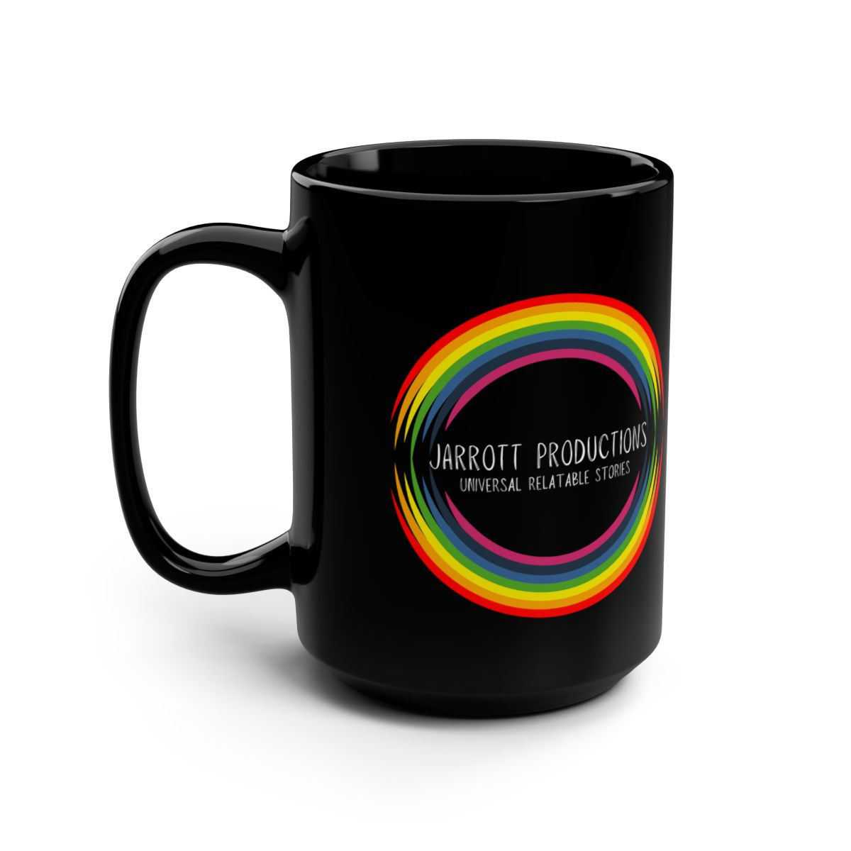 JP Record Logo Black Mug - 15oz 