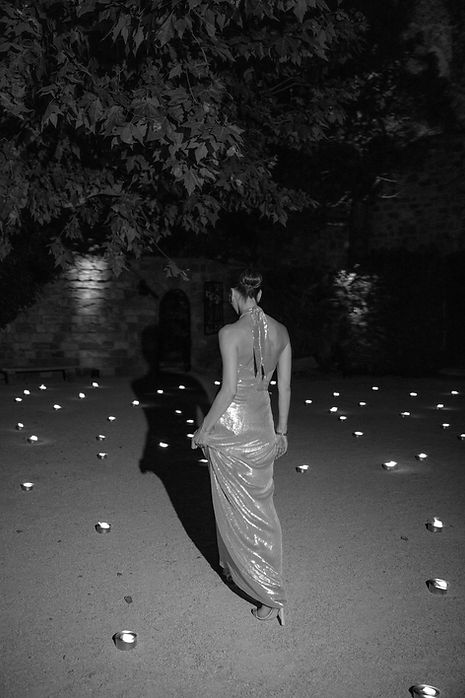 carpet of candles cannes france destination wedding