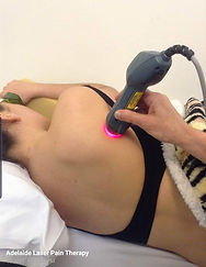 PBM (cold laser) therapy on upper back