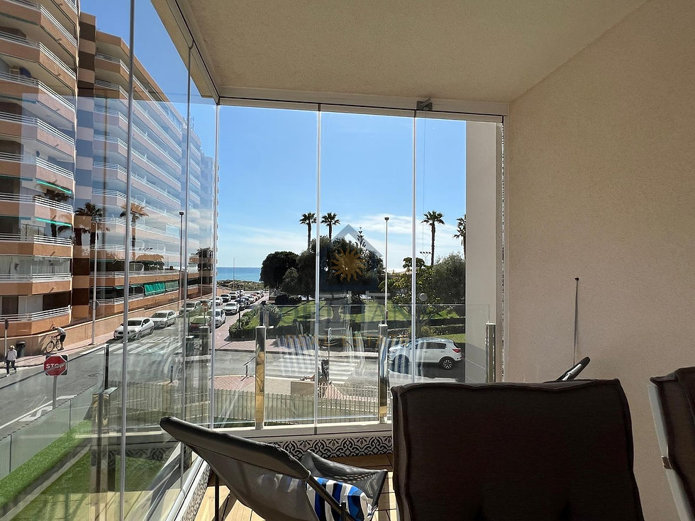 Terrasse mit Glas