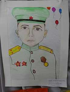 Аргунова Саная 11 лет, "Портрет - Мой прадедушка Ветеран Войны" Цветной карандаш Кружок: Детская телестудия Саhар5а ДЦ "Туелбэ" Руководитель: Герасимова М.С,