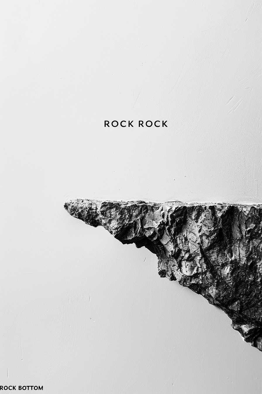 An AI image of a rock wall graphic design
