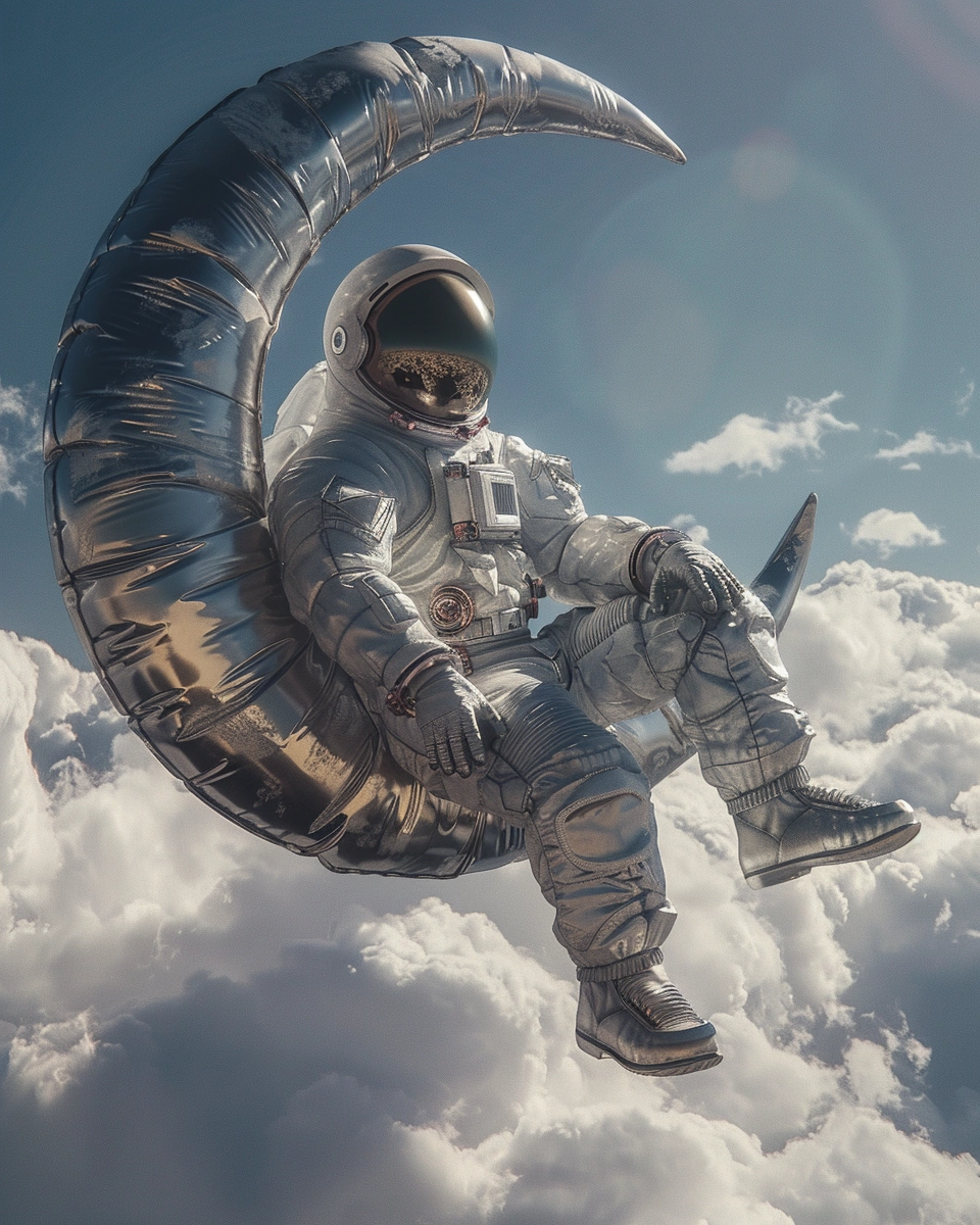 An AI image of a astronaut graphic design