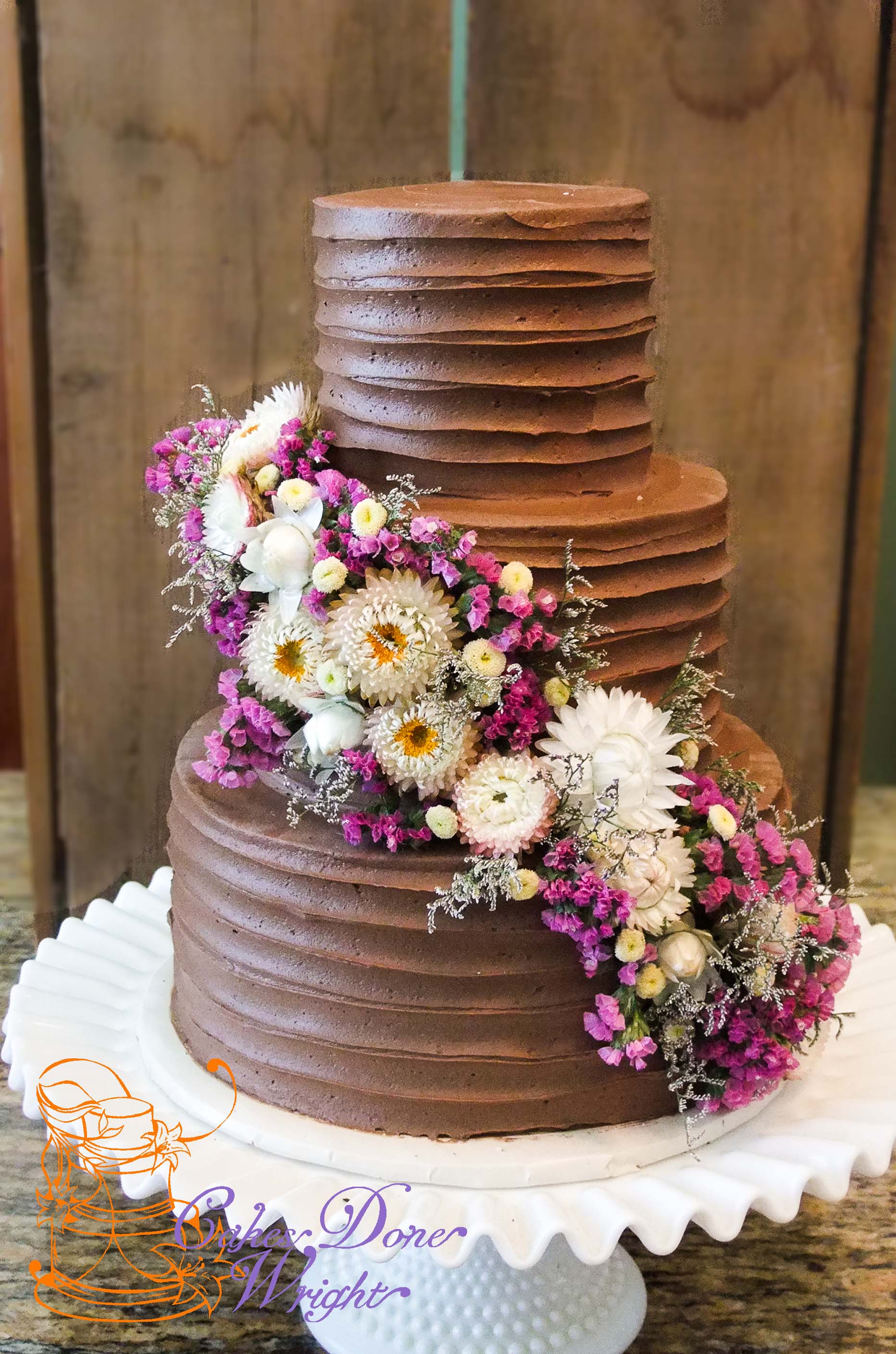 dried flowers and chocolate