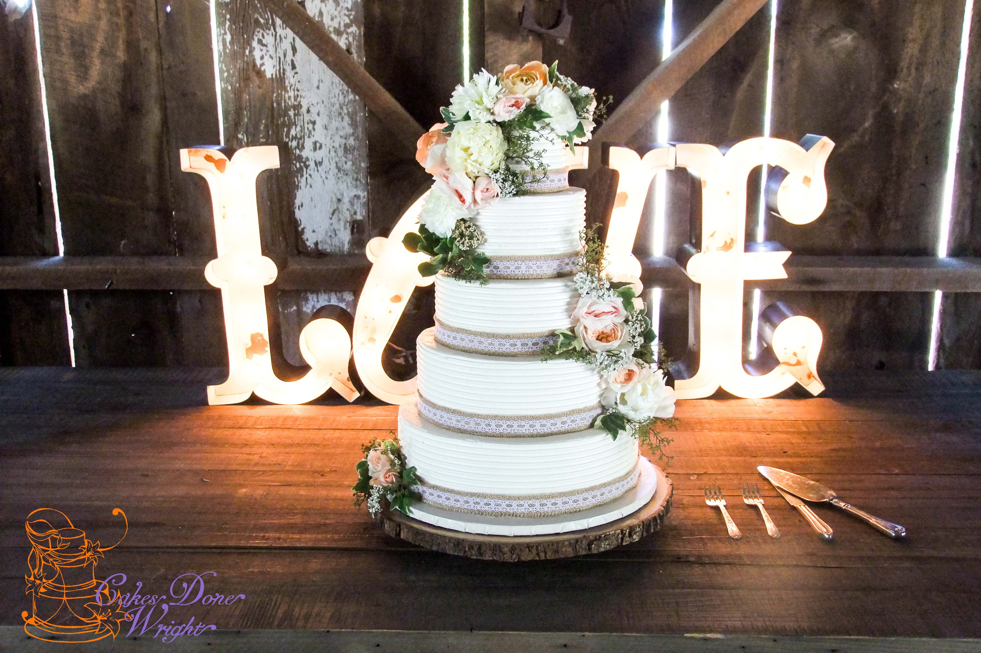 5 tier wedding chic