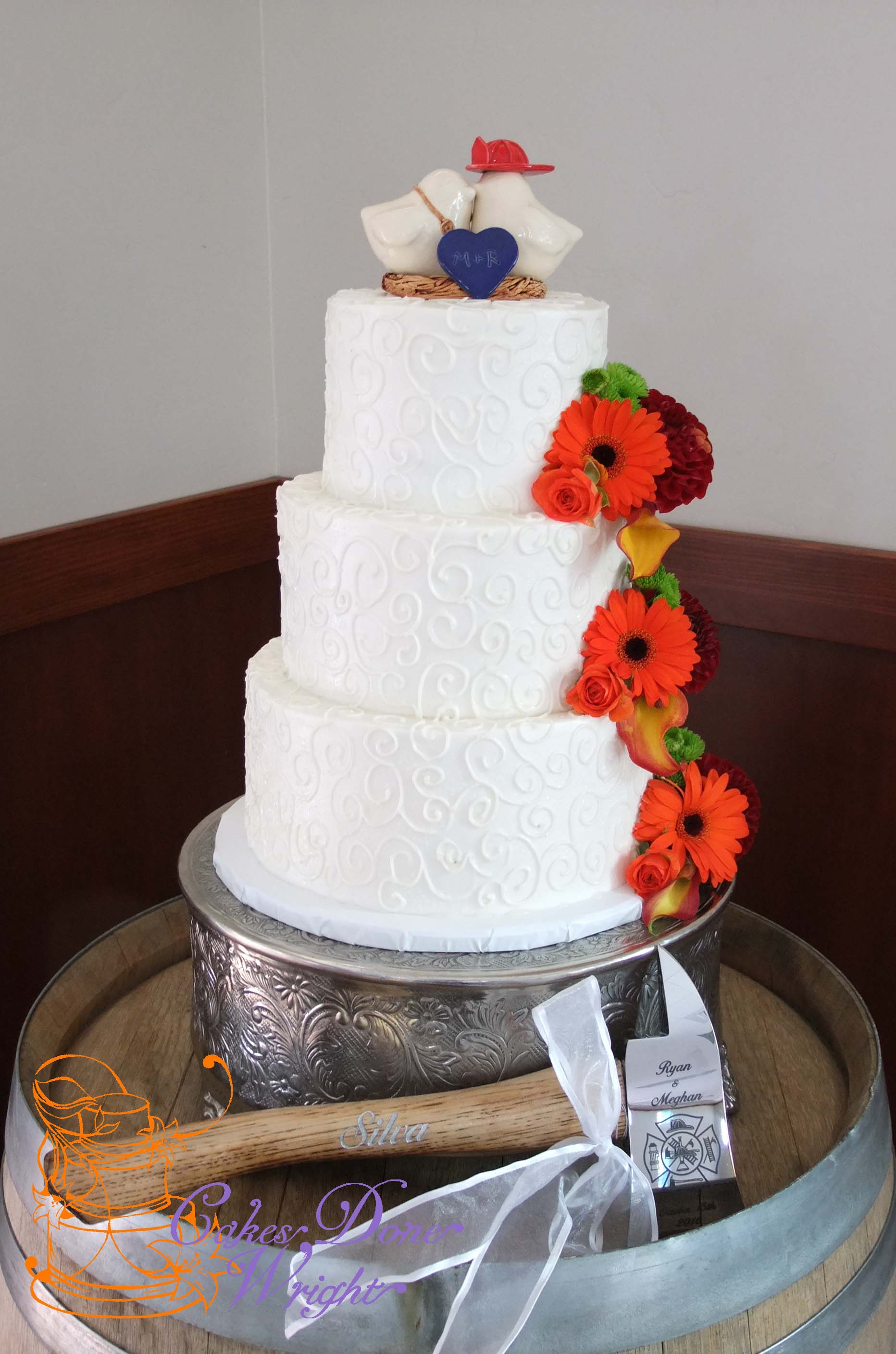 firefighter themed fall wedding