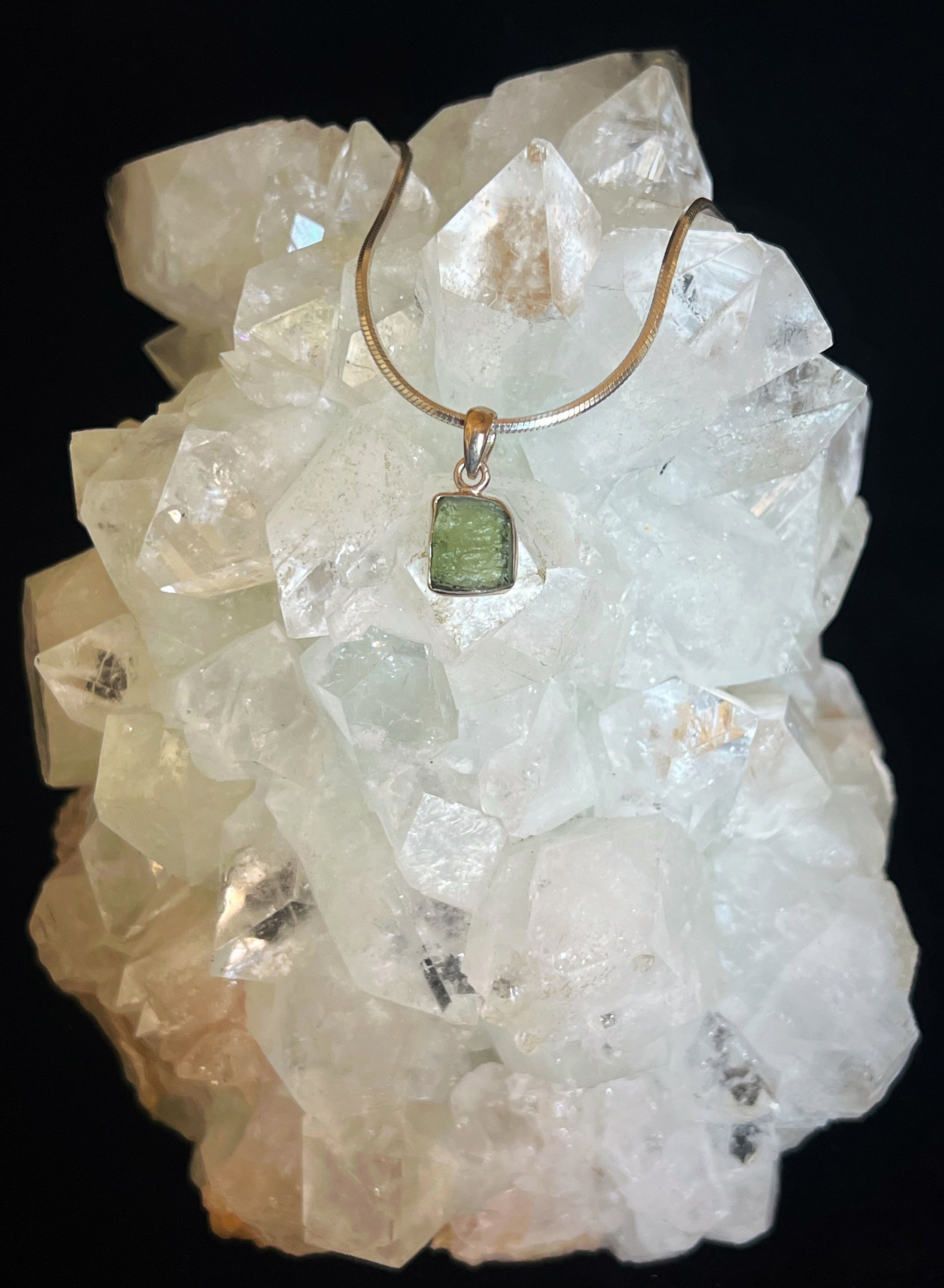 Raw Moldavite Pendant