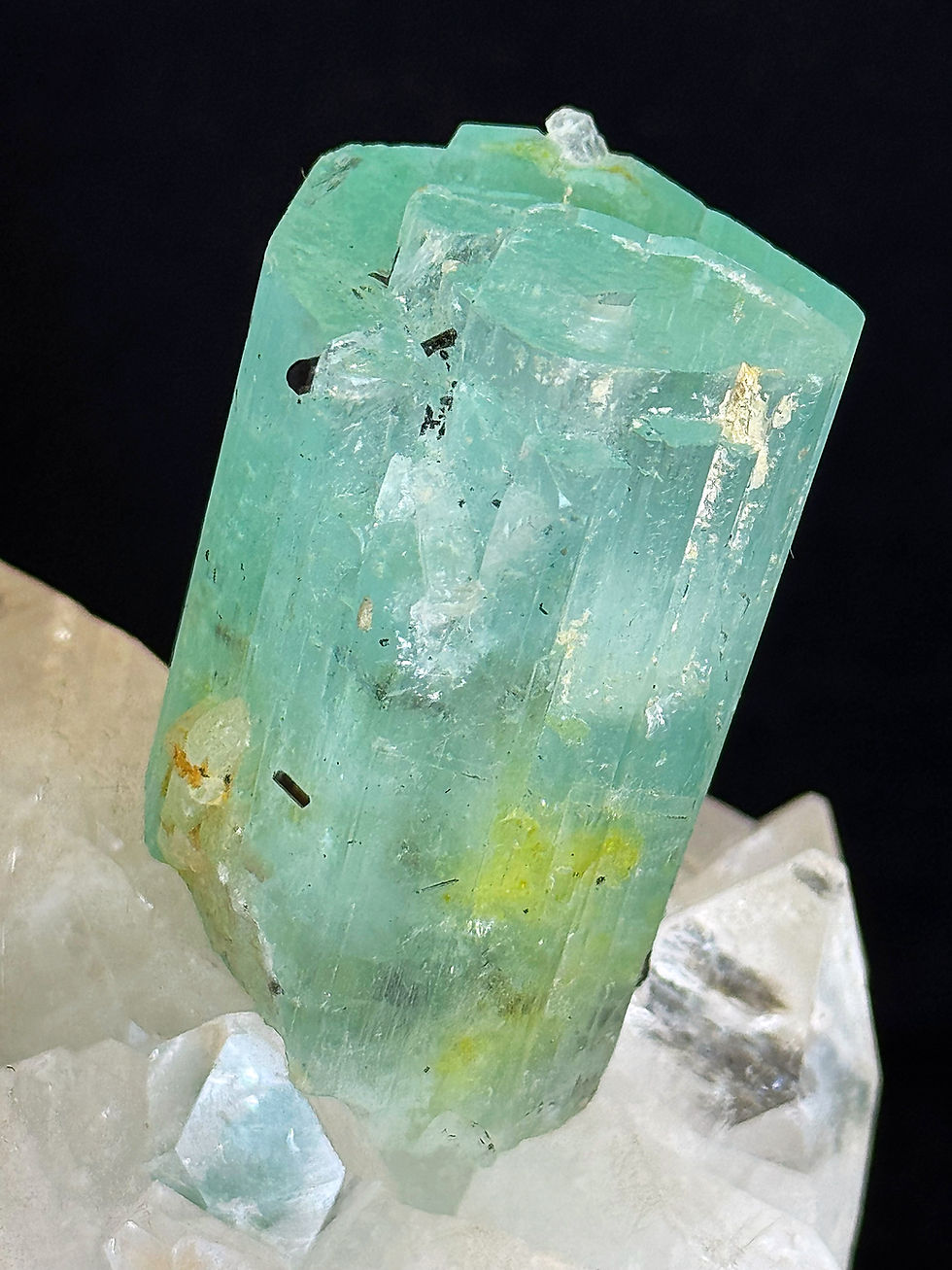Thumbnail: Aquamarine, Heliodore & Black Tourmaline Hybrid
