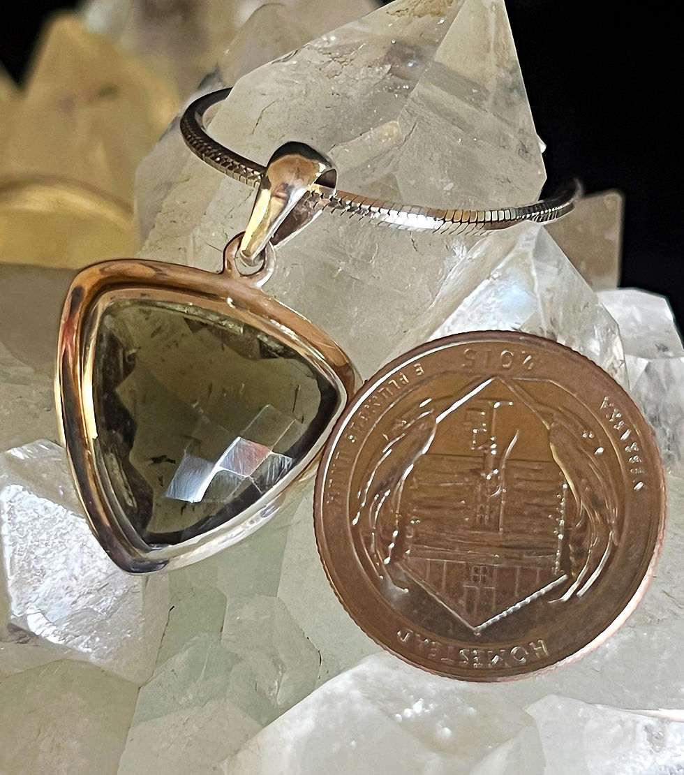 Thumbnail: Faceted Moldavite Pendant