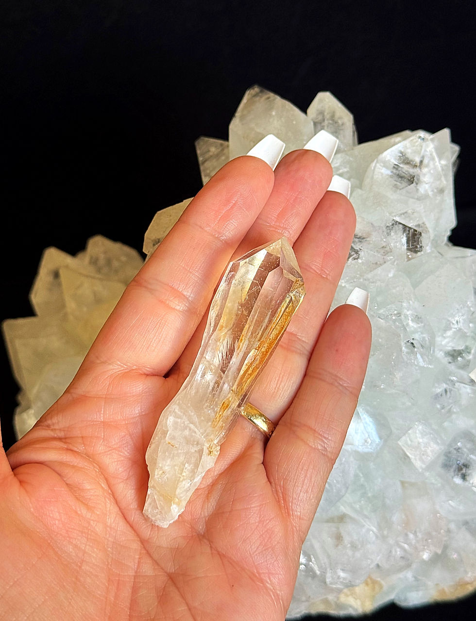 Thumbnail: Golden Colombian Lemurian Specimen (Rainbows)