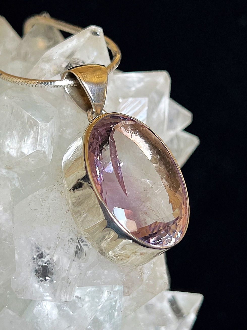 Thumbnail: Fully Faceted Lilac Amethyst Ultra Pendant 