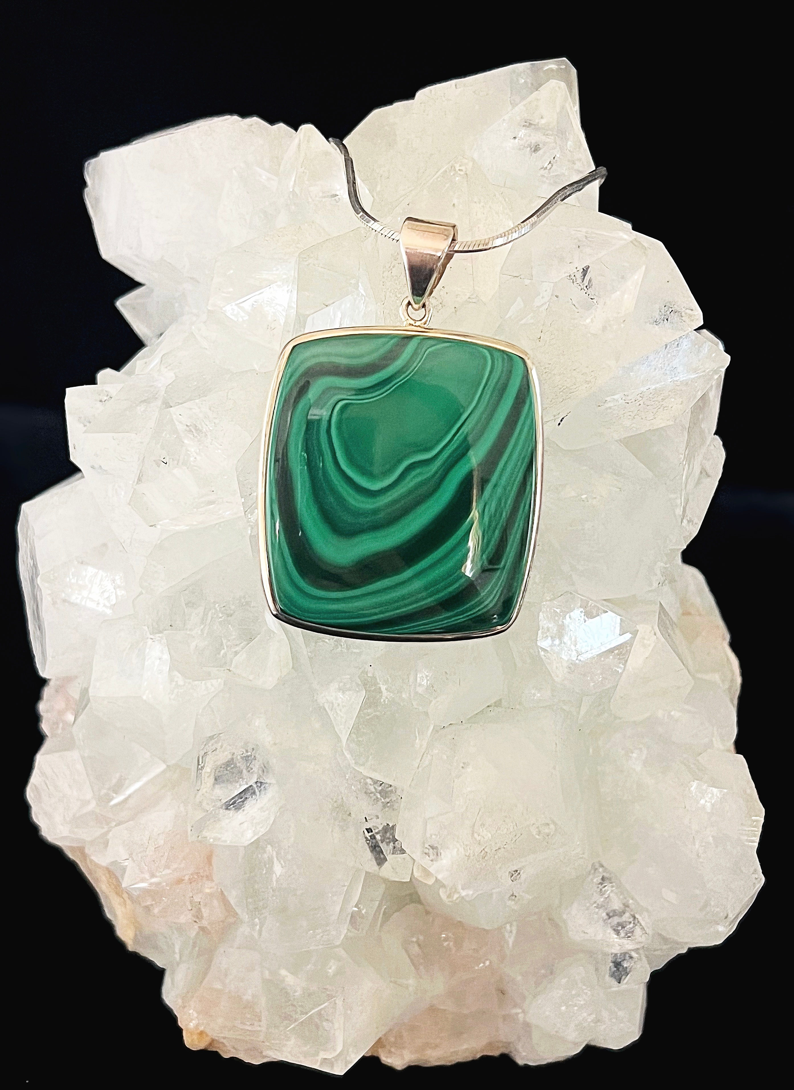 Congolese Malachite Pendant