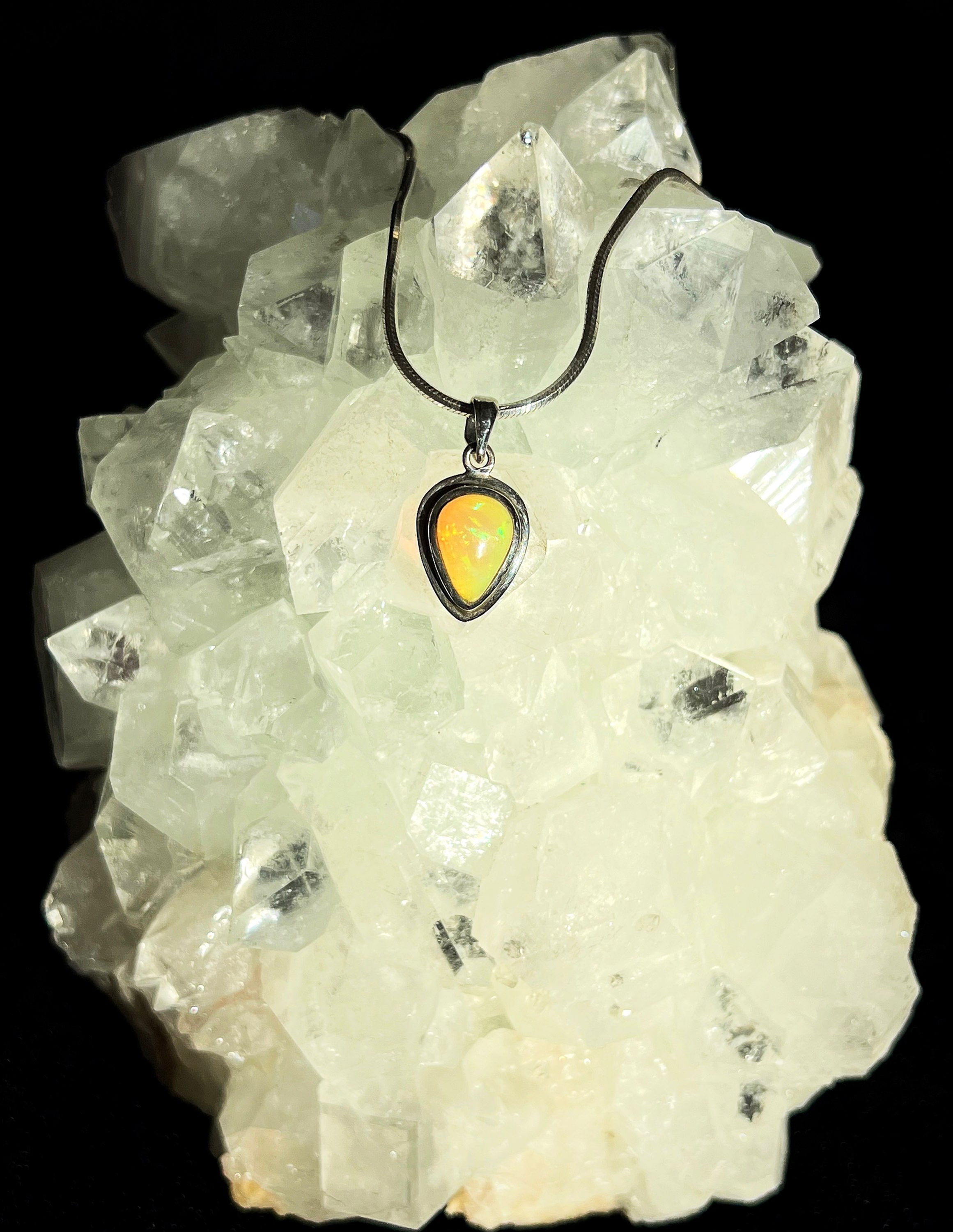 Ethiopian Opal & Silver Pendant