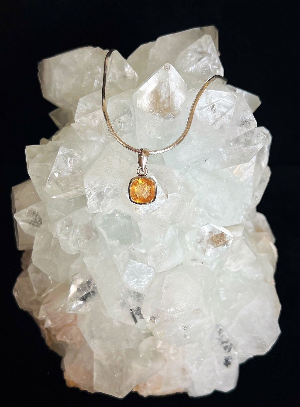 Faceted Imperial Topaz Pendant